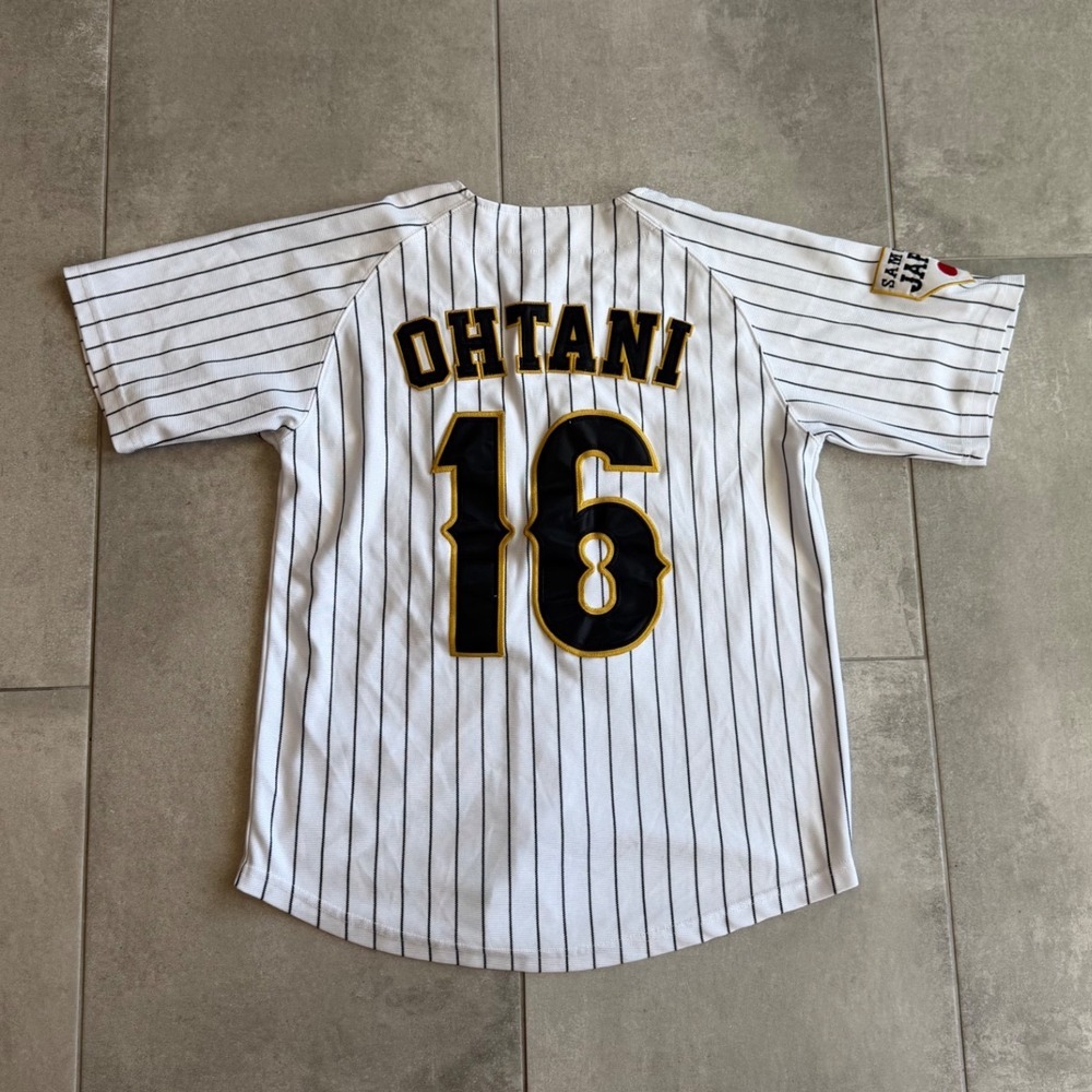 Headgear Classics Shohei Ohtani Japan Pinstripe Baseball Jersey #16 White Mens S